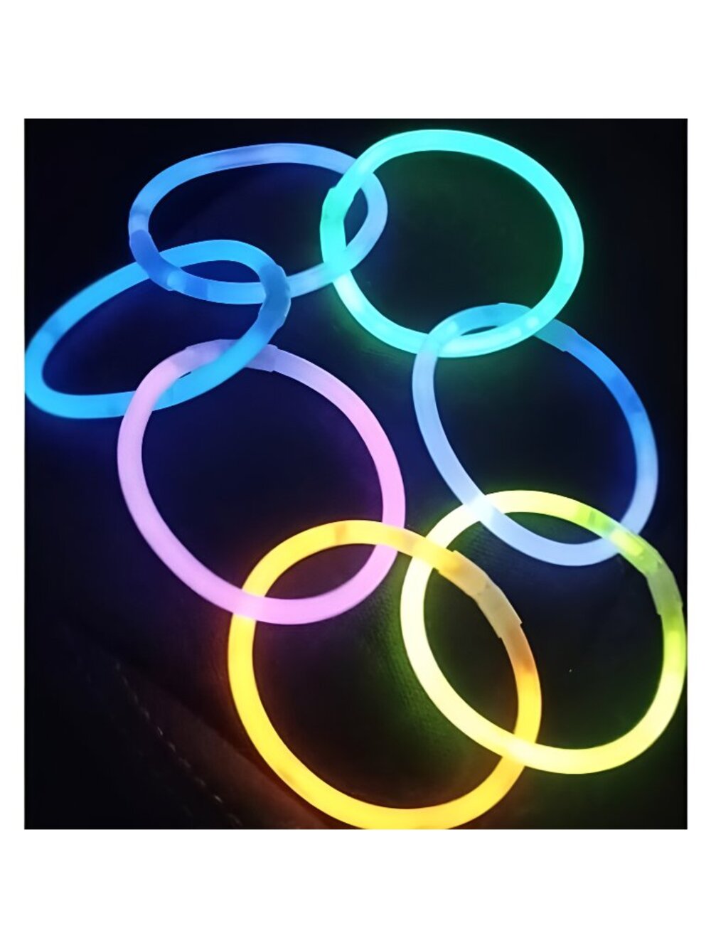144 Pcs Glow Sticks Bulk 8" Bracelets Necklaces, Glow in the Dark Neon